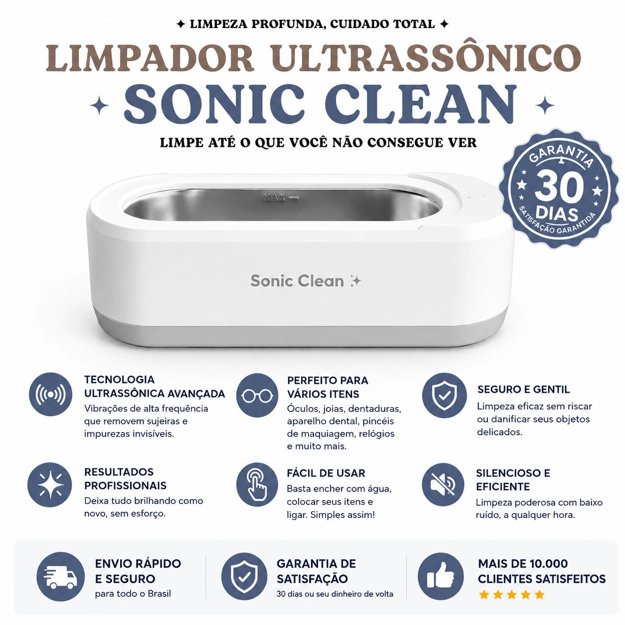 Sonic Clean - Limpador por ultrassons®