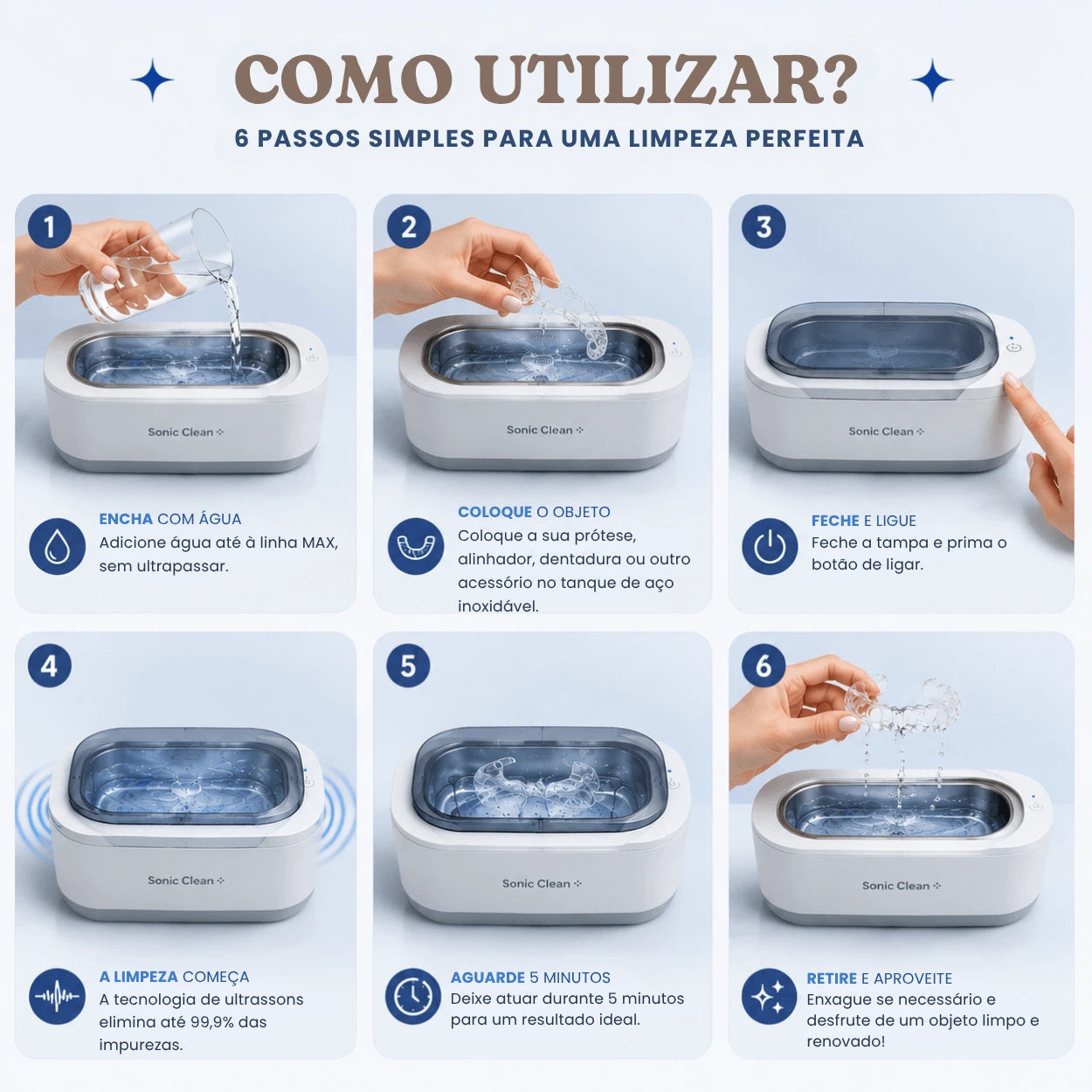 Sonic Clean - Limpador por ultrassons®